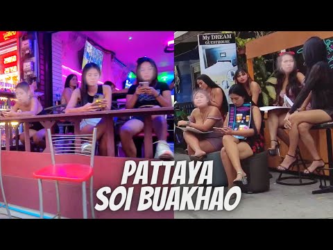 [4K] Pattaya Evening Soi Buakhao, Soi Chaiyapoon, LK Metro, Soi Honey | Pattaya 2023