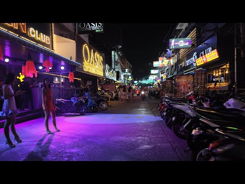 Pattaya LK Metro Nightlife, Soi Buakhao, Thailand 4K 30FPS